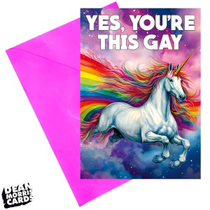 Поздравителна картичка "Толкова си гей"